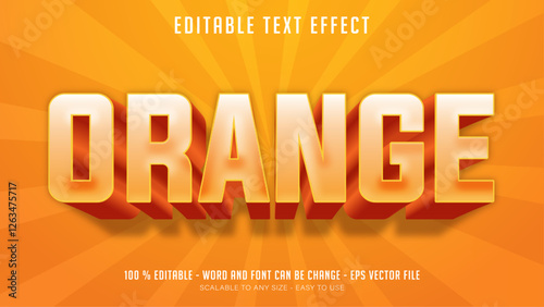 orange editable text effect