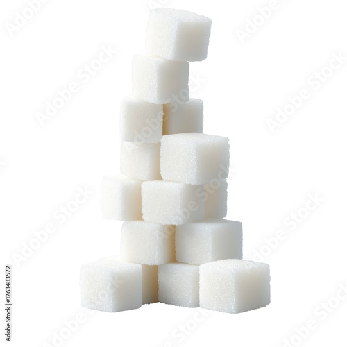 sugar cubes isolated on white