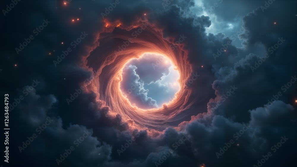 Fototapeta premium Cosmic Maelstrom with Surreal Stargate