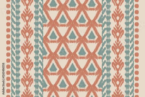 Ethnic boho seamless pattern. Ikat geometric ethnic oriental seamless pattern.Aztec style. Repeating background. Design for texture, fabric, clothing, wrapping, carpet