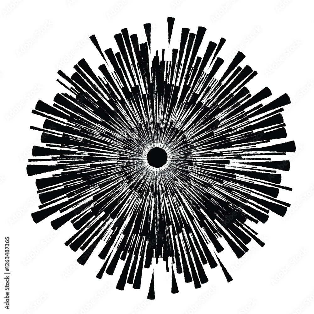 Obraz premium Radial speed Lines in Circle Form form ray burst . fireworks Explosion . Vector light burst . Starburst round Logo . Radiating stripes . Design element . Abstract star rays explosion . Sunburst .