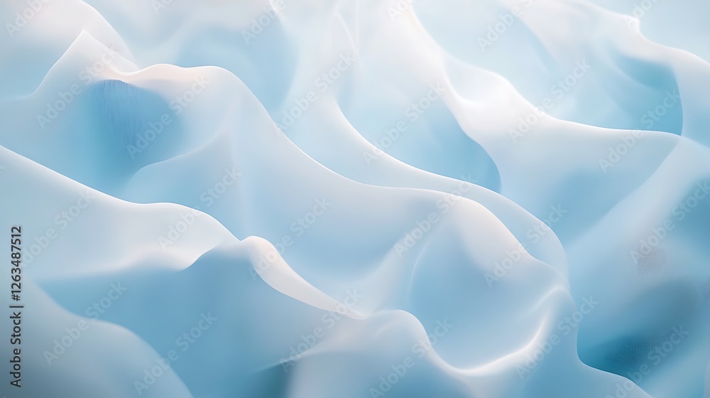 Obraz premium Abstract Light Blue Fabric Draped Softly