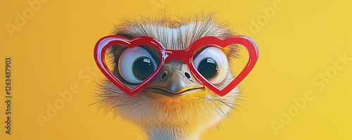 funny ostrich, AI generated