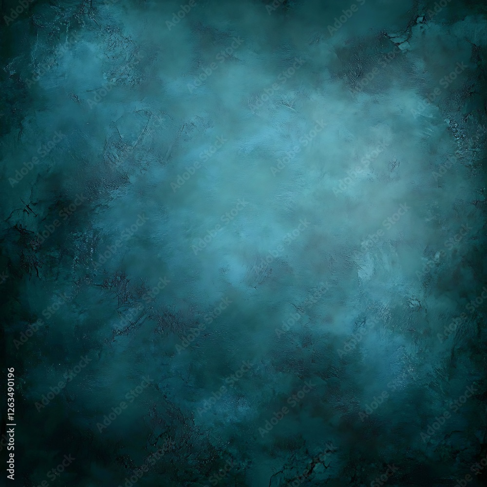 Fototapeta premium Teal textured backdrop, moody background
