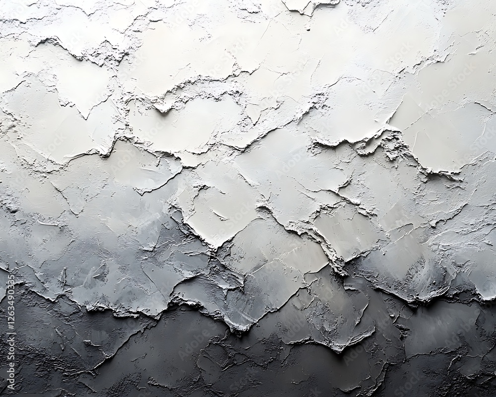 Obraz premium Textured plaster wall, gray, white, artistic background