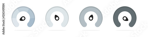 Speedometer vector illustration. Risk meter. Risk indicator. Speedometer icons. Speed scale indicator. Risk management guage.