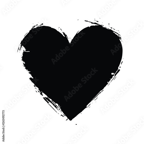 grunge heart vector illustration