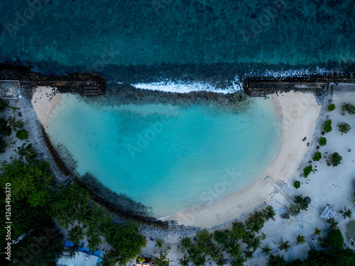 Artificial Beach in Male city, Maldives islands