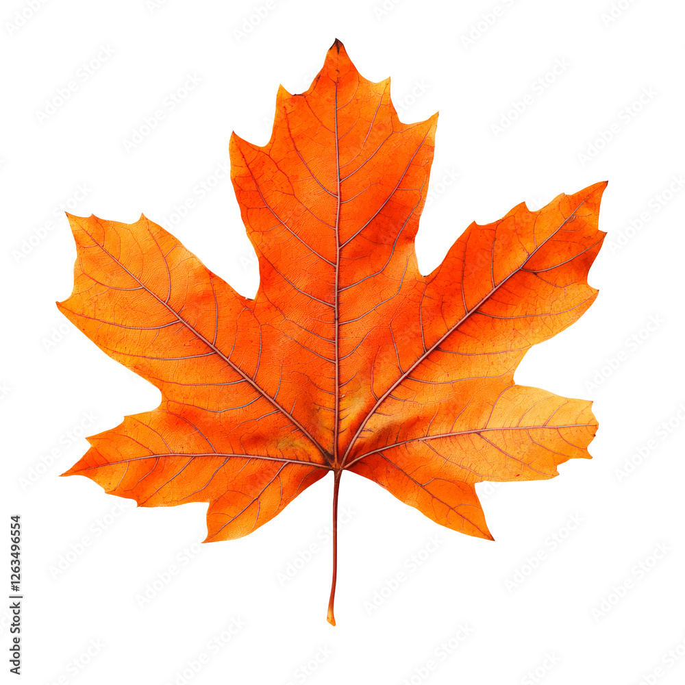 Obraz premium Maple leaf autumn isolated on transparent background