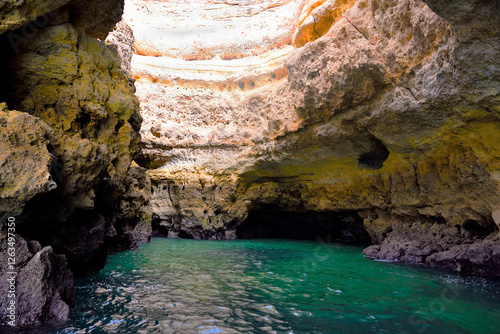 The Algarve Rocks Formation is a unique and stunning natural wonder located in the coastal town of Porches Portugal