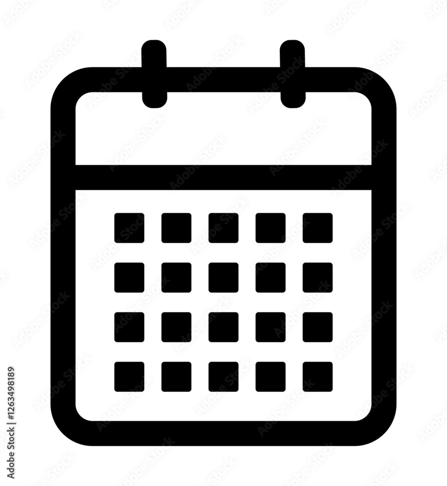 Simple Black Calendar Icon, Callendar icon, vector illustration. Simple Black Calendar Icon, Callendar icon, vector illustration.