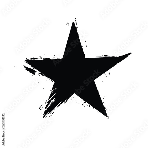 black and white star vector illustration 