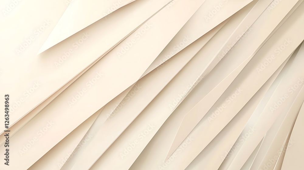 Obraz premium Abstract Beige Geometric Layered Design