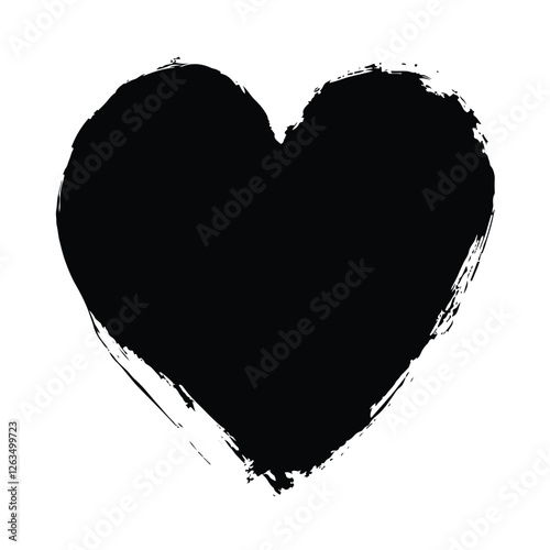 grunge heart vector illustration