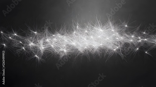 Dandelion Flower on Black Background, Abstract Image, Texture, Pattern Background, Wallpaper, Cover and Screen for Smartphone, PC, Laptop, 9:16 and 16:9 Format