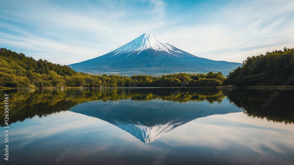Arafed Mountain stands majestically, its reflection shimmering in the serene lake, embraced by lush trees that enhance the picturesque landscape. Arafed Mountain stands majestically, its reflection shimmering in the serene lake, embraced by lush trees that enhance the picturesque landscape.