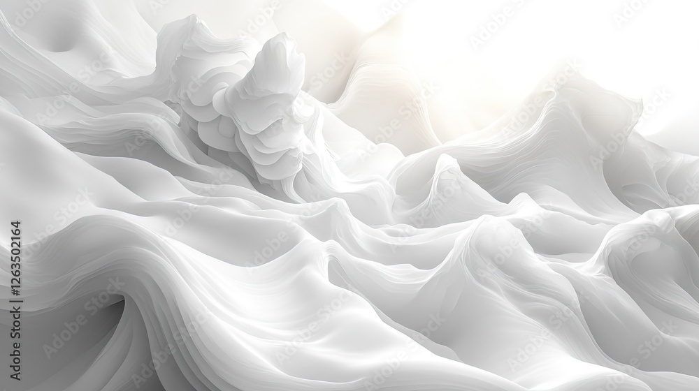 Obraz premium Abstract white flowing fabric