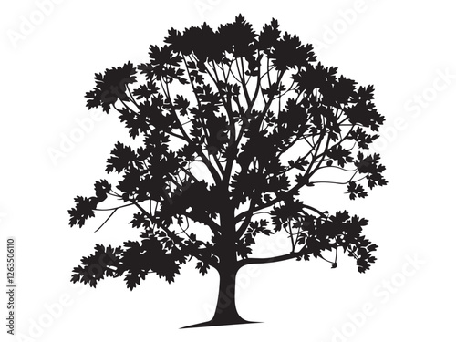 vector tree silhouette