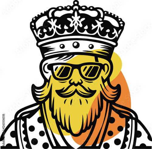 color vampire Regal monarch sunglasses in ornate crown Crown, Monarch, ghost, vampire, golden Regal, sunglasses, smart, Attire, Illustration, Medals, Military, Aristocracy, Art, Authority