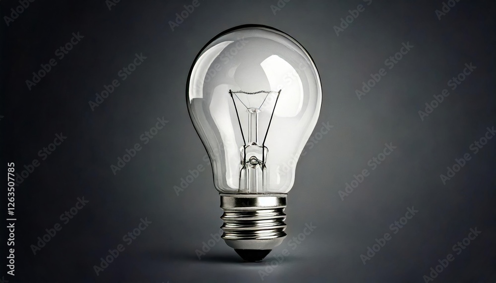 Light bulb illuminated on a dark background showcasing vintage design and elegance