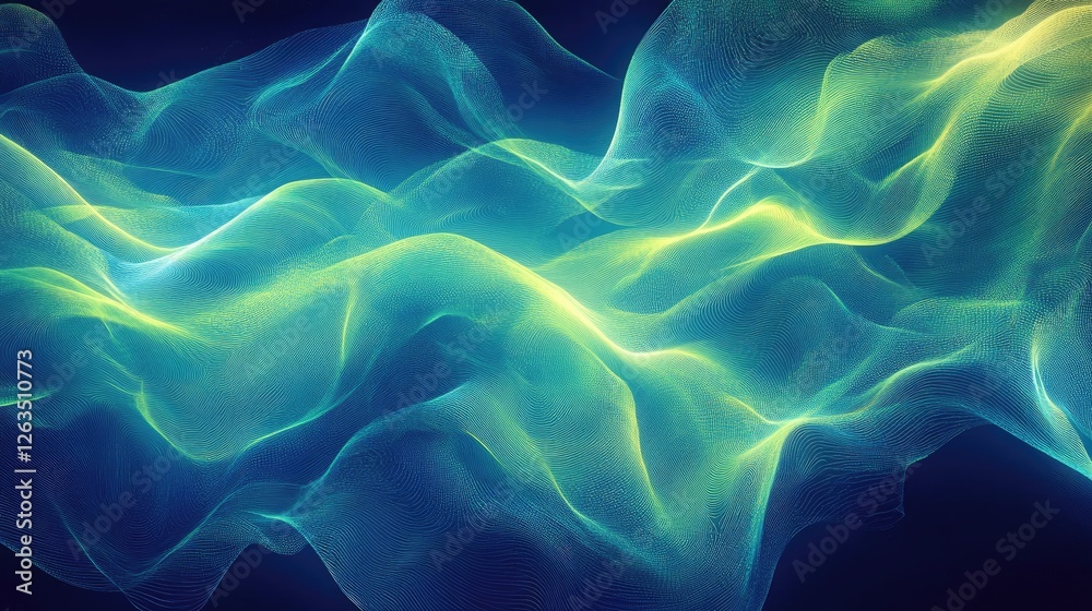 Abstract flowing lines, dynamic teal and yellow Abstract flowing lines, dynamic teal and yellow