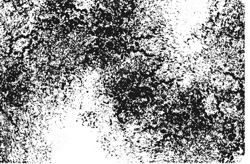 Large Black Ink Blot on Paper: Monochrome Spot with Rough Texture and Fine Details