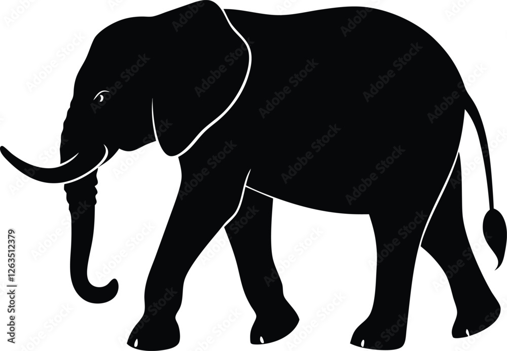 Fototapeta premium elephant isolated on white background
