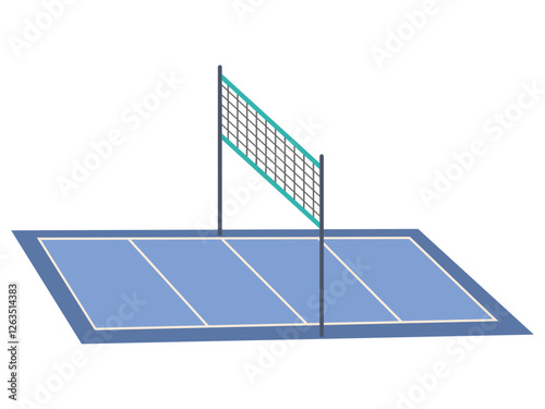 Volleyball playing ground or court vector illustration