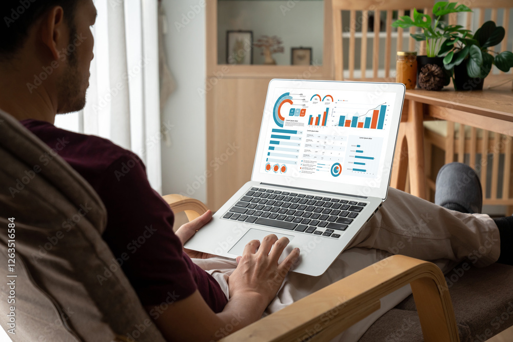 Business data dashboard provide business intelligence analytic for marketing strategy planning snugly with big data set to analyze customer demands and foreseeing business future Business data dashboard provide business intelligence analytic for marketing strategy planning snugly with big data set to analyze customer demands and foreseeing business future
