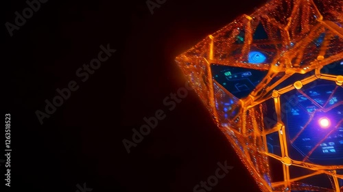 Abstract Geometric Light Sculpture