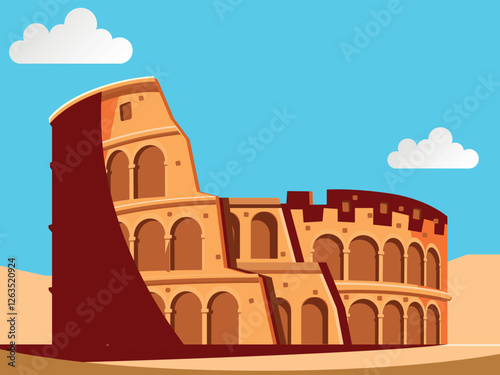 The Roman Colosseum vector illustartion._1.eps