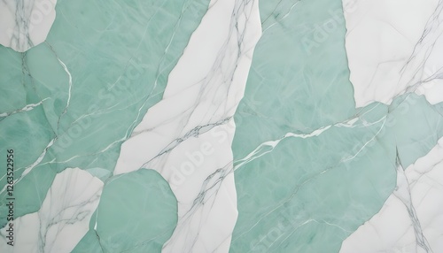 Wallpaper Mural Mint green and white marble texture with soft natural veining and a polished surface Torontodigital.ca