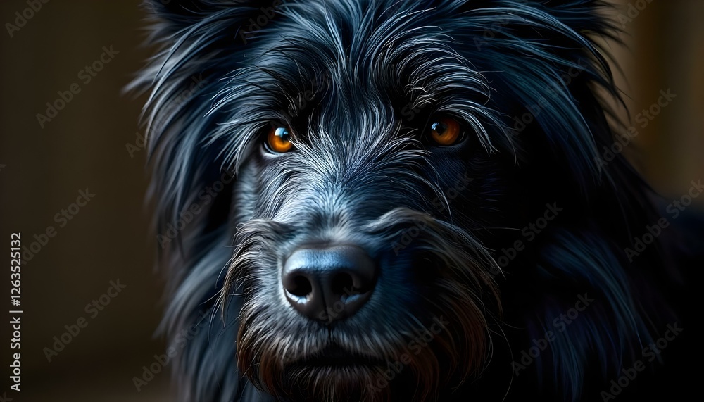 Naklejka premium Strobel dog with a keen expression, highlighting its well defined features and fur texture
