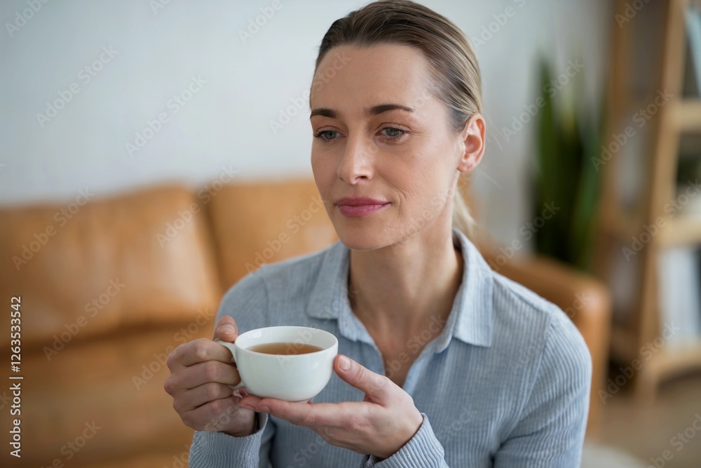 A shot of a female with a calming presence A shot of a female with a calming presence