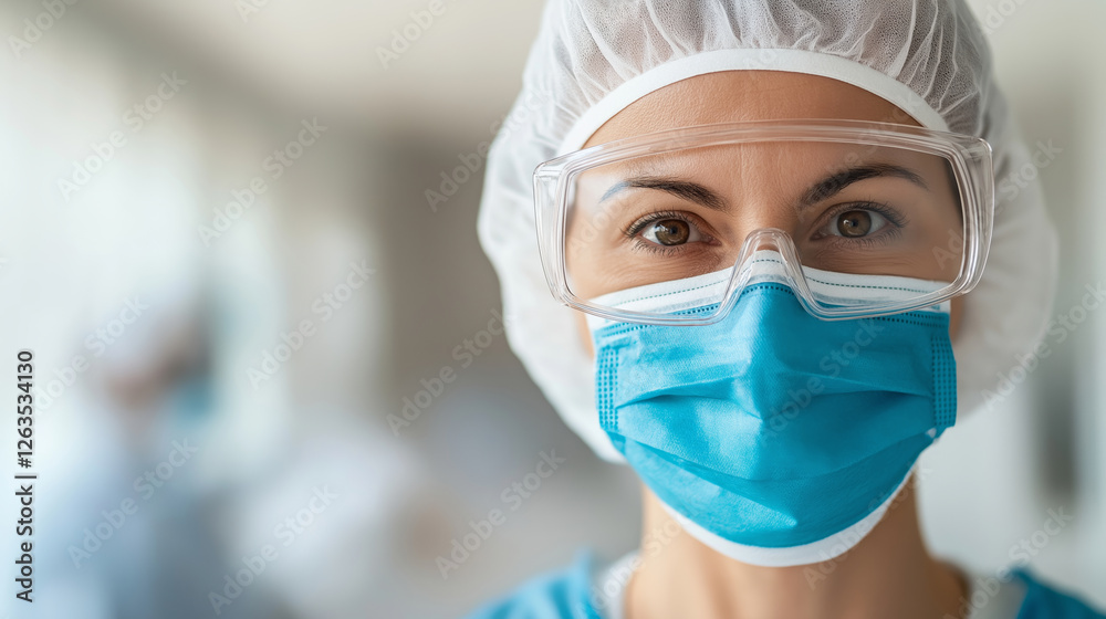 Virologist conducting research with a microscope in a sterile laboratory environment during daylight hours Virologist conducting research with a microscope in a sterile laboratory environment during daylight hours