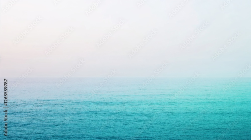 Obraz premium Calm ocean view with soft gradient colors and minimalistic horizon