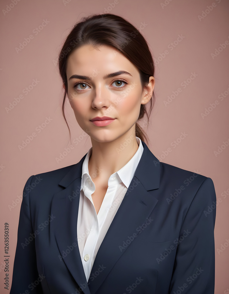 Stylish young British professional in a business suit, radiating confidence and approachability Stylish young British professional in a business suit, radiating confidence and approachability