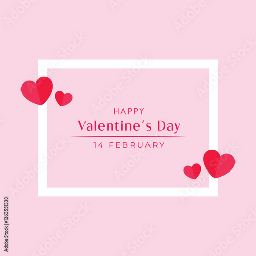 valentine greeting card with hearts