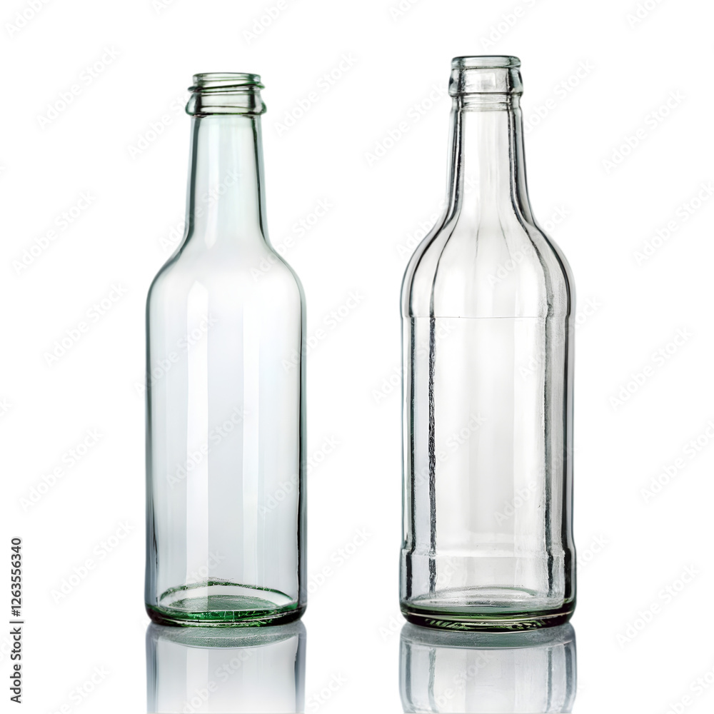 Empty Glass Bottle Clear Container Beverage Packaging Design Empty Glass Bottle Clear Container Beverage Packaging Design