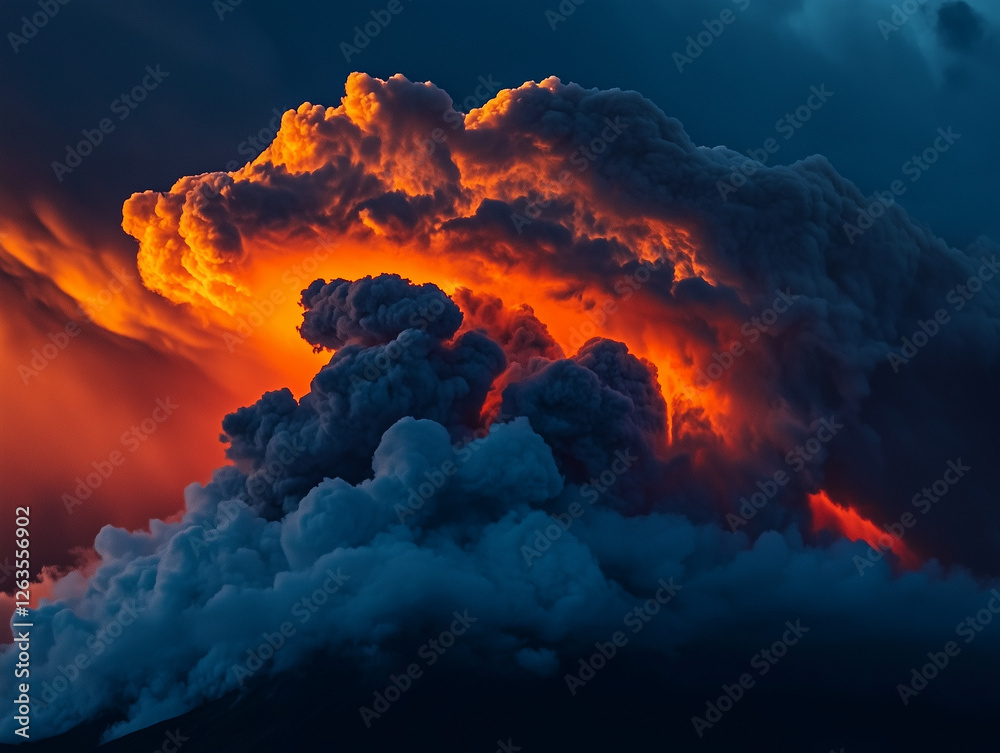 Fototapeta premium fire in the clouds