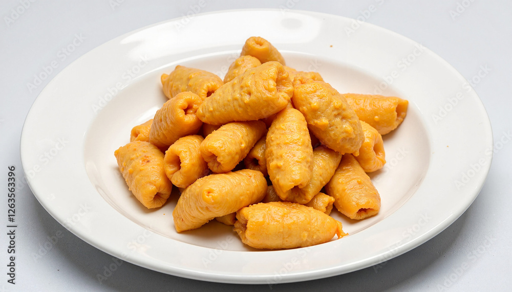 Plate of homemade pumpkin gnocchi Plate of homemade pumpkin gnocchi