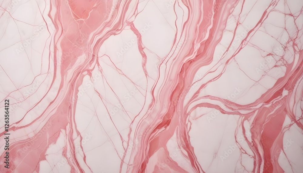 Fototapeta premium Polished pink and white marble texture, creating an elegant and timeless atmosphere