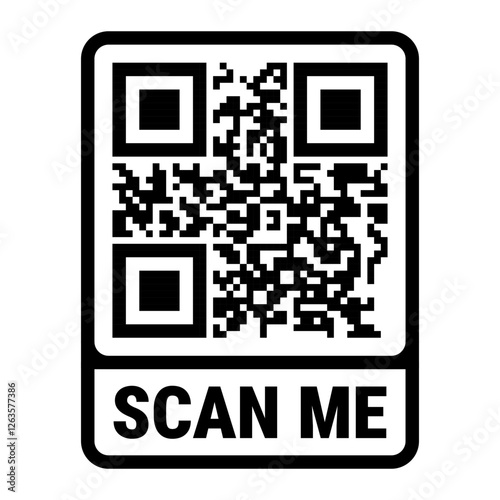 Scan me frame set. Qr code mockup. Mobile payment and identity.