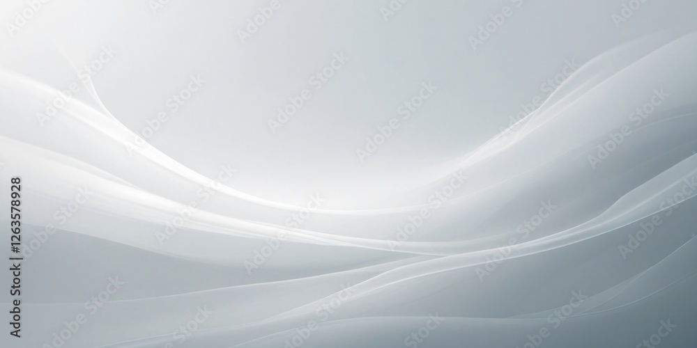 Naklejka premium Soft White Waves: Abstract Background Texture Design