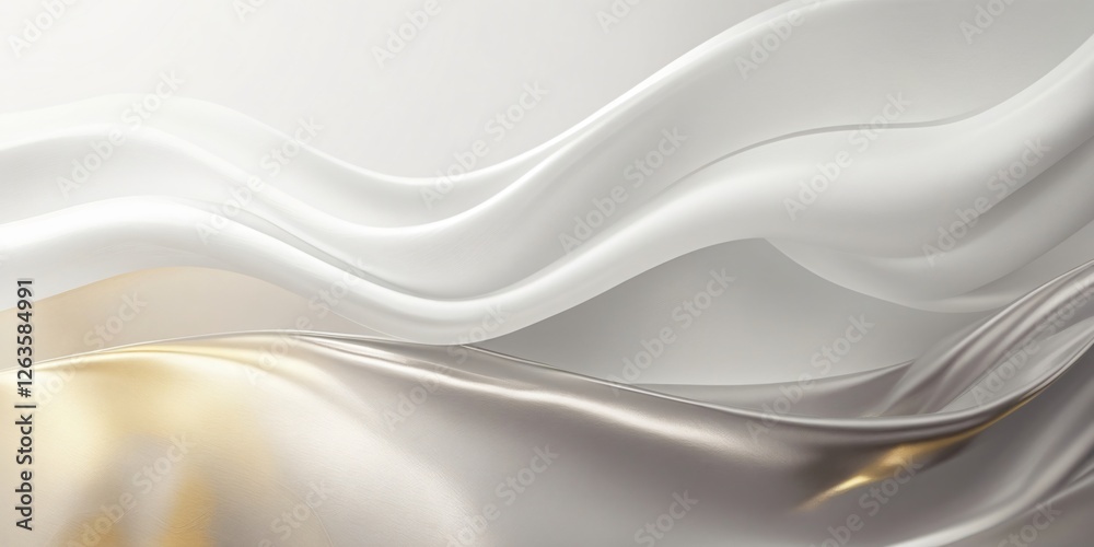 Obraz premium Soft White Waves: Abstract Background Texture Design