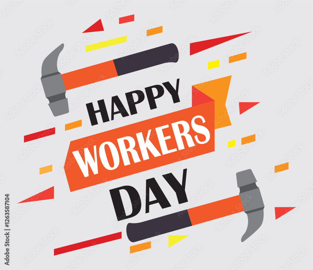 Flat Design Workers day concept Flat Design Workers day concept