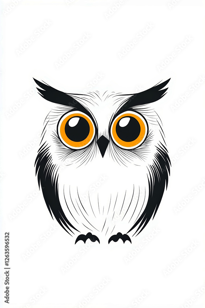 An owl with big eyes An owl with big eyes
