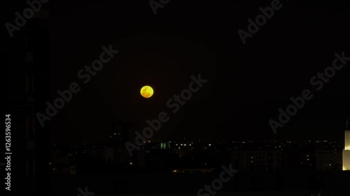 Full moon over the city
