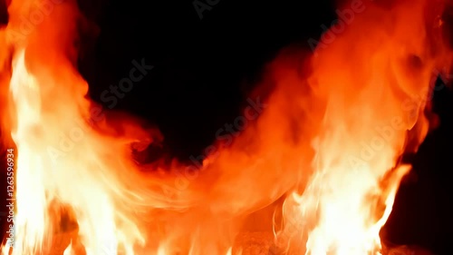  Intense Flames Surrounding Dark Center
