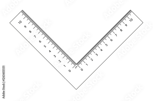 Corner ruler vector. Size indicators set isolated on background. Unit distances. Concept graphic element. Measuring scales.